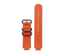 Sangle buccale convexe de 16 mm compatible avec Casio G-Shock GM110 GM2100 GA900 GA-800 GA110 GBA-800 Bracelet montre en toile nylon modifié for hommes(Orange black)