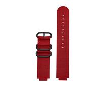 Sangle buccale convexe de 16 mm compatible avec Casio G-Shock GM110 GM2100 GA900 GA-800 GA110 GBA-800 Bracelet montre en toile nylon modifié for hommes(Red black)