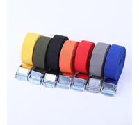 Sangle cargo en nylon de 2 m avec boucle en alliage de zinc pour un arrimage rapide et un transport sécurisé des bagages et du matériel (bleu)