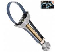 Sangle iamètre Réglable 65-105 mm, Clé à Sangle Métallique Universelle, Bande en Acier Antidérapante avec Picots, pour Retrait et Installation de Filtres sur Moto, Voiture, Camion et Cylindres