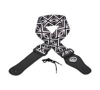 Sangle confortable pour guitare basse - Design large - Accès rapide - Texture polyester - Pour musiciens - Sangle de guitare électrique avec support de médiator