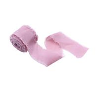 Sangle Couture 4 cm x 5 mètres de rubans en mousseline soie à faire soi-même for bouquet d'invitation mariage, bordure effilochée, décoration tissu, emballage cadeau(85)