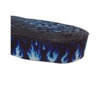 Sangle Couture Ruban en dentelle 5/8' 16mm 10yard/set jacquard polyester for ordinateur Noir + Dentelle flamme bleue