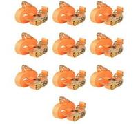 Sangle d'arrimage 10 pcs 0,4 tonne 6 m x 25 mm Orange
