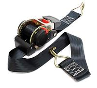 Sangle d’arrimage 3 m x 50mm Traction 750 daN PES Crochet en Forme S avec Tendeur à cliquet