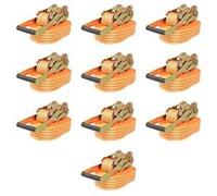 Sangle d?arrimage à cliquet 10 pcs 2 tonnes 8 m x 50 mm Orange