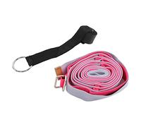 Sangle d’étirement pour le yoga, sangle de yoga pour la flexibilité et l’équilibre, écarteur de jambes en tissu Oxford de 3,1 m avec rembourrage en mousse - ancrage de porte (Rouge)