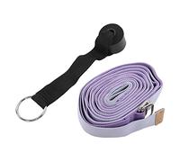 Sangle d’étirement pour le yoga, sangle de yoga pour la flexibilité et l’équilibre, écarteur de jambes en tissu Oxford de 3,1 m avec rembourrage en mousse - ancrage de porte (Violette)