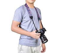 Sangle D'appareil Photo avec Boucles à Dégagement Rapide pour Les Appareils Photo Numériques, Sangle de Cou Universelle en Coton PU de 1,5 Pouces de Large, Bretelles D'épaule