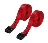 Sangle D'arrimage 2 Pièces, Arrimage Sécurité, Corde en Alliage de Zinc Noir, Boucle de Presse Bandage 25mm, Corde de Vin Rouge 1m, pour Camping, Escalade, randonnée,