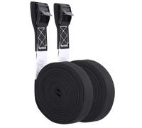 Sangle D'arrimage 3,6 M pour Véhicule et Cargaison, Noir | Tissu et Plastique, Fixation Rapide et Ferme, Portable, pour Remorque Bateau et Bagages