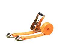 Sangle d'arrimage 3,8 cm x 5 m - Sangle d'arrimage à cliquet - Sangle d'arrimage réglable - Sangle de fixation - Tendeur de bagages - Sangle de serrage en polyester pour le transport