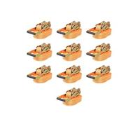 Sangle d'arrimage à cliquet 10 pcs 2 tonnes 8 m x 50 mm Orange