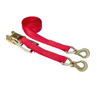 Kerbl Lot de 2 Crochets de Sangle d'arrimage à cliquet Rouge 50 mm x 8 m 5000 kg 37179