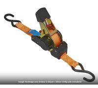 Sangle d'arrimage avec tendeur à cliquet + 350cm 320kg auto-enroulante