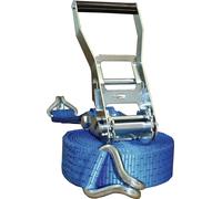 Sangle d'arrimage DIN EN 12195-2 L.8m l.50mm avec cliquet + pointe LC U 4000 daN PROMAT