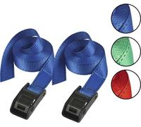 Master Lock 3110EURDATCOL Sangle d'arrimage avec boucle à griffes, Couleur Aléatoire, 2,50m x 25mm Sangle, Pack de 2