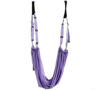 Sangle de balançoire de yoga aérien en polyester de 40 mm de large, pour fitness à domicile, inversion anti-gravité, supporte jusqu'à 136 kg, tous niveaux (violet)