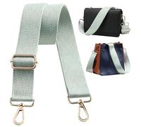 Sangle de bandoulière Navaris - Bandoulière pour sac à main avec longueur réglable de 75 à 138 cm - Sangle de remplacement pour sac homme femme, lanière tissée Vert Menthe