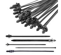 Sangle de câble autobloquante - 160 attaches à fermeture éclair pour automobile | Clips pour faisceau câbles encliquetables | Organisateurs de câbles robustes pour le regroupement intérieur de