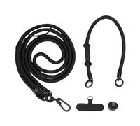 Sangle de Caméra ajusté avec Bracelet de Poignet, Transport D'épaule, Matériau en Polyester de Boucle pour Caméra de Poche 3 (Black)