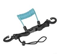 Sangle de caméra de plongée de qualité marine avec noyau en acier inoxydable 304 et revêtement de protection en TPU pour une durée de vie prolongée (bleu lac)