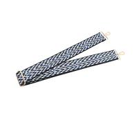 Sangle de Caméra en Polyester tissé, Sangle D'épaule élargie à Verrouillage par Pression, Bandoulière de Cou de Caméra pour équipement de Photographie en Plein Air (Noir Bleu Blanc)