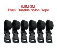 Sangle de ceinture à cils en Nylon noir Durable, attache de chargement pour bagages, avec boucle à came, Kits de voyage, outil de Camping en plein air 3M