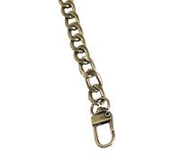 Sangle de chaîne plate en métal avec boucles pour sac à main, sangle d'épaule de rechange pour sac d'appareil photo, sangle de chaîne plate à bandoulière, cadeau, bronze, One Size