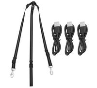 Sangle de Cheval LED Rechargeable Usb, Collier de Poitrail Noir | Abs, Alliage D’aluminium, Nylon et Pu, Lavage Facile, pour Parade et Sortie Nocturne Style Aléatoire