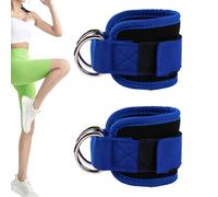 Sangle de cheville à double anneau D - 2 pièces Double D anneau manchette réglable | Sangles de cheville respirantes pour l'extension des jambes, poignets de cheville portables pour les exercices de