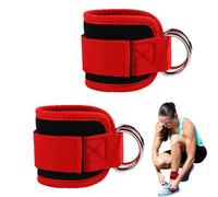 Sangle de cheville à double anneau D - 2 pièces Double D anneau manchette réglable | Sangles de cheville respirantes pour l'extension des jambes, poignets de cheville portables pour les exercices de