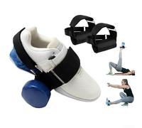 Sangle de cheville en polyester haute densité pour haltères | Paire de sangles réglables, courbure et extension des jambes, maintien sécurisé des haltères, essentiel pour l'entraînement à