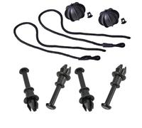 Sangle de coffre Compatible Avec VW Pour R20 Hatch Tablier Arrière Sangle À Cordon Cordon Pour Coffre Table À Suspendre Corde Boucle Noir(4X Clips 2XCords)