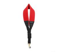 Sangle de cou confortable pour saxophone avec rembourrage épais et crochet fermé, longueur réglable pour saxophone soprano, ténor, alto, baryton (rouge)