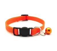 Sangle De Cou Décontractée De Couleur Unie. | Collier for chien et chat, 24 pièces, mode marche à l'extérieur, avec cloche, délicat(Orange)