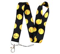 Sangle de cou pour lanière, lanières personnalisées pour le cou, avec boucle de sécurité, pour porte-badge d'identité, clés, permis de travail, téléphones portables (Color : Tennis, Size : 45cm)