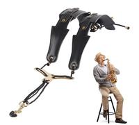 Sangle de cou réglable pour saxophone : support haut durable | Creati Écharpe Tenor Ergonomique, Support Pliable Pour Clarinette | Harnais Fiable En Cerbatana Design Moderne
