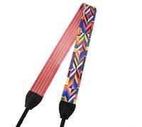 Sangle de cou style ethnique rétro pour appareil photo reflex numérique SLR avec support de cou élastique et couche intérieure antidérapante (PU6008C)