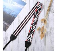 Sangle de cou style ethnique rétro pour appareil photo reflex numérique SLR avec support élastique au cou et couche intérieure antidérapante (PU6009B)