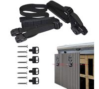 Sangle de couverture SPA | Sangles coupe-vent pour bain à remous résistants - S'adapte à la plupart des cadenas SPA Longueur réglable 67-116 pouces, pour bain à remous