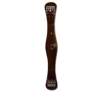 Sangle de dressage d'équitation courte en cuir avec élastique Waldhausen Marron 60 cm