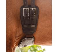 Sangle de dressage d'équitation courte en cuir élastique Waldhausen Marron 90 cm