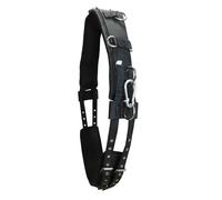 Sangle de dressage d'équitation nylon et néoprène Zaldi Noir Poney