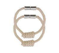 Sangle De Fenêtre Décorative - Embrasses De Rideaux Magnétiques, Boucle De Draperie Magnétique Tissée, 2 Supports De Draperies En Corde Tissée, Supports D'accessoires De Rideaux Modernes Pour Dortoir,
