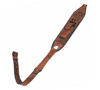 Sangle de fusil en cuir de vachette Tourbn avec sangle d'épaule rembourrée et pochette porte-munitions pour fusil