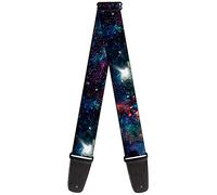 Sangle de guitare à boucle Sangle de guitare à boucle - Collage Galaxy - 5,1 cm de large - 73,7 à 137,2 cm de long 2" Wide - 29-54" Length multicolore
