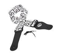 Sangle de guitare électrique antidérapante large rembourrée avec poche de rangement en polyester pour guitare électrique avec support de médiator