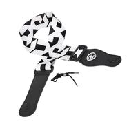 Sangle de guitare électrique antidérapante large rembourrée avec poche de rangement en polyester pour guitare électrique avec support de médiator