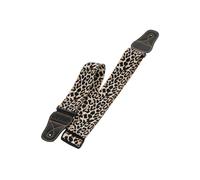 Sangle de guitare GEWA Animal Edition - Sangle en tissu largeur 50 mm - douce et confortable - extrémités en cuir avec coutures décoratives - réglable de 89 à 147 cm - motif léopard